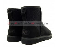 UGG CLASSIC MINI SNAKE II BLACK