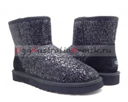 UGG CLASSIC MINI STARDUST BLACK