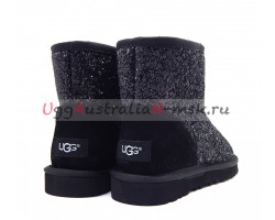 UGG CLASSIC MINI STARDUST BLACK