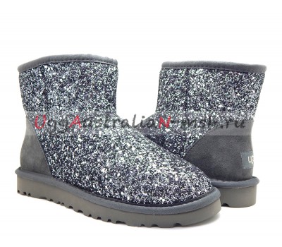 UGG CLASSIC MINI STARDUST GREY