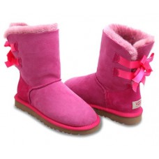 UGG BAILEY BOW DARK PINK