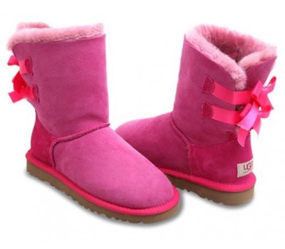 UGG BAILEY BOW DARK PINK