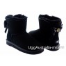 UGG BAILEY BOW MEDALLION BLACK