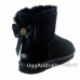 UGG BAILEY BOW MEDALLION BLACK