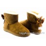 UGG BAILEY BOW MEDALLION CHESTNUT