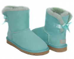 UGG BAILEY BOW MINI AQUAS