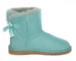 UGG BAILEY BOW MINI AQUAS