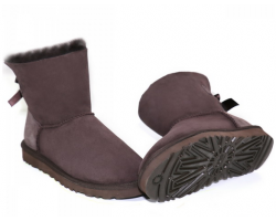 UGG BAILEY BOW MINI CHOCOLATE