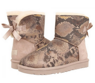 UGG BAILEY BOW MINI SNAKE SAND