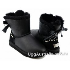 UGG BAILEY BRAID METALLIC BLACK