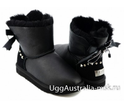 UGG BAILEY BRAID METALLIC BLACK