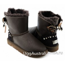 UGG BAILEY BRAID METALLIC CHOCOLATE