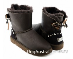 UGG BAILEY BRAID METALLIC CHOCOLATE