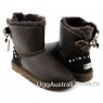 UGG BAILEY BRAID METALLIC CHOCOLATE