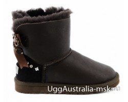 UGG BAILEY BRAID METALLIC CHOCOLATE