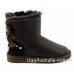 UGG BAILEY BRAID METALLIC CHOCOLATE