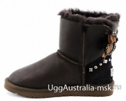 UGG BAILEY BRAID METALLIC CHOCOLATE