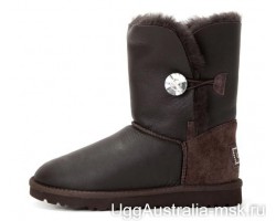 UGG BAILEY BUTTON BLING CHOCOLATE