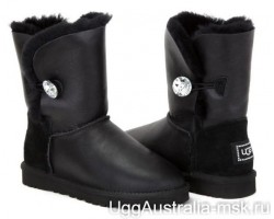 UGG BAILEY BUTTON BLING METALLIC BLACK