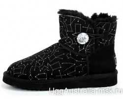 UGG BAILEY BUTTON MINI CONSTELLATION BLING BLACK