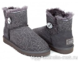 UGG BAILEY BUTTON MINI CONSTELLATION BLING GREY