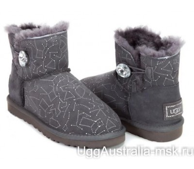 UGG BAILEY BUTTON MINI CONSTELLATION BLING GREY