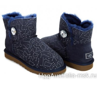 UGG BAILEY BUTTON MINI CONSTELLATION BLING NAVY