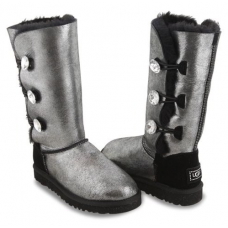 UGG BAILEY BUTTON TRIPLET GLITTER BLACK