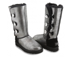 UGG BAILEY BUTTON TRIPLET GLITTER BLACK