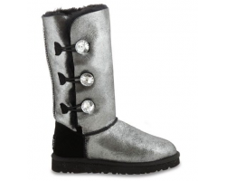 UGG BAILEY BUTTON TRIPLET GLITTER BLACK