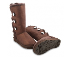 UGG BAILEY BUTTON TRIPLET GLITTER CHOCOLATE