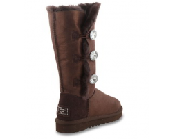 UGG BAILEY BUTTON TRIPLET GLITTER CHOCOLATE