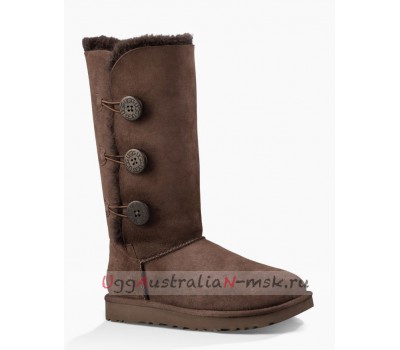 UGG BAILEY BUTTON TRIPLET II CHOCOLATE