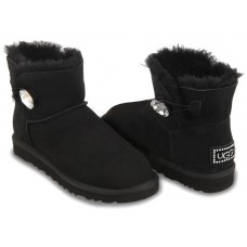 UGG BAILEY BUTTON BLING MINI BLACK