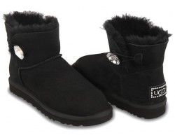 UGG BAILEY BUTTON BLING MINI BLACK