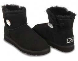 UGG BAILEY BUTTON BLING MINI BLACK