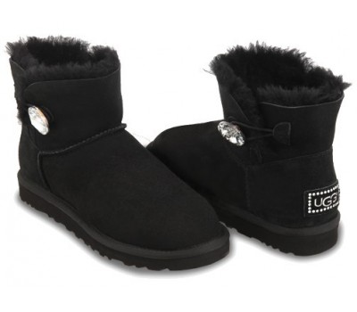 UGG BAILEY BUTTON BLING MINI BLACK