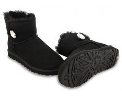 UGG BAILEY BUTTON BLING MINI BLACK