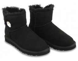 UGG BAILEY BUTTON BLING MINI BLACK