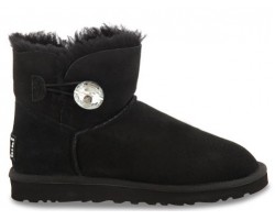 UGG BAILEY BUTTON BLING MINI BLACK