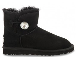 UGG BAILEY BUTTON BLING MINI BLACK