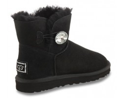 UGG BAILEY BUTTON BLING MINI BLACK