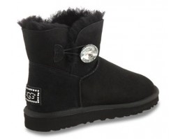 UGG BAILEY BUTTON BLING MINI BLACK