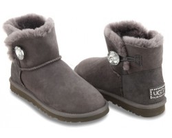 UGG BAILEY BUTTON BLING MINI GREY