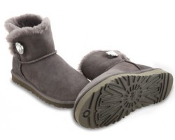 UGG BAILEY BUTTON BLING MINI GREY