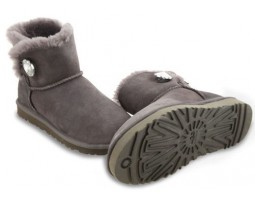 UGG BAILEY BUTTON BLING MINI GREY