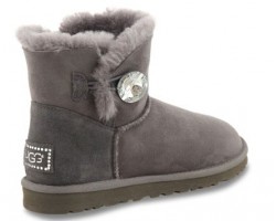 UGG BAILEY BUTTON BLING MINI GREY