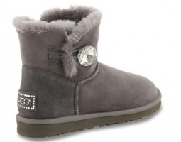 UGG BAILEY BUTTON BLING MINI GREY