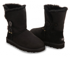 UGG BAILEY BUTTON CHARMS BLACK