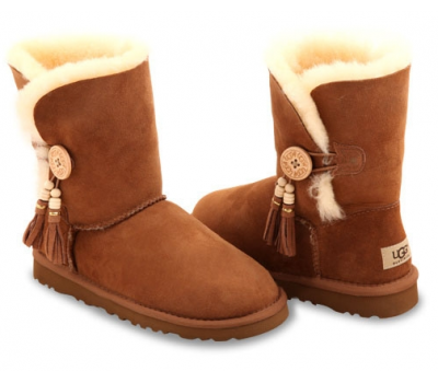 UGG BAILEY BUTTON CHARMS CHESTNUT